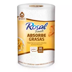 Toalla Cocina Rosal 80 Hojas Triples Absorbe Grasa