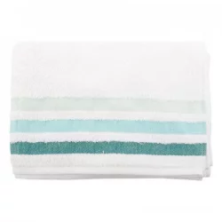 Toalla Cuerpo Francis 380Gr - Blanco/ Turquesa