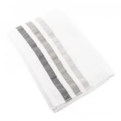 Toalla Cuerpo Francis Cannon 380Gr - Blanco/Gris