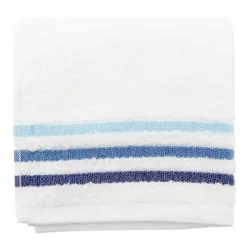 Toalla Manos Francis Cannon 380Gr - Blanco Y Azul