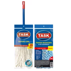 Trapero Algodón No 20 Cabo Metálico + Repuesto Microfibra