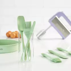 Utensilios Expressions Set X3 En Silicona Verde