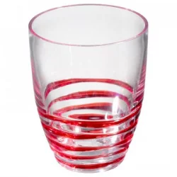 Vaso 80215Tx-Re02 410Ml Curl Rojo De Acrílico