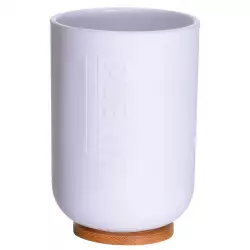 Vaso Portacepillos 7X11Cm Pp Dia Blanco
