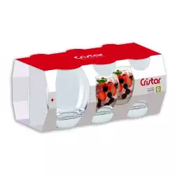 Vasos cristar setx6 359ml dubai rocks liso en vidrio