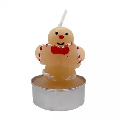 Vela galleta jengibre navideña Expressions 4 ud 16X5Cm Cafe Parafina