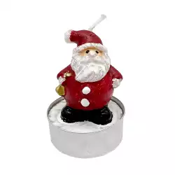 Vela santa navideño Expressions 4 ud 16X6Cm Rojo Parafina