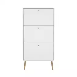 Zapatero Tvilum Bodo 70X24X139Cm Blanco