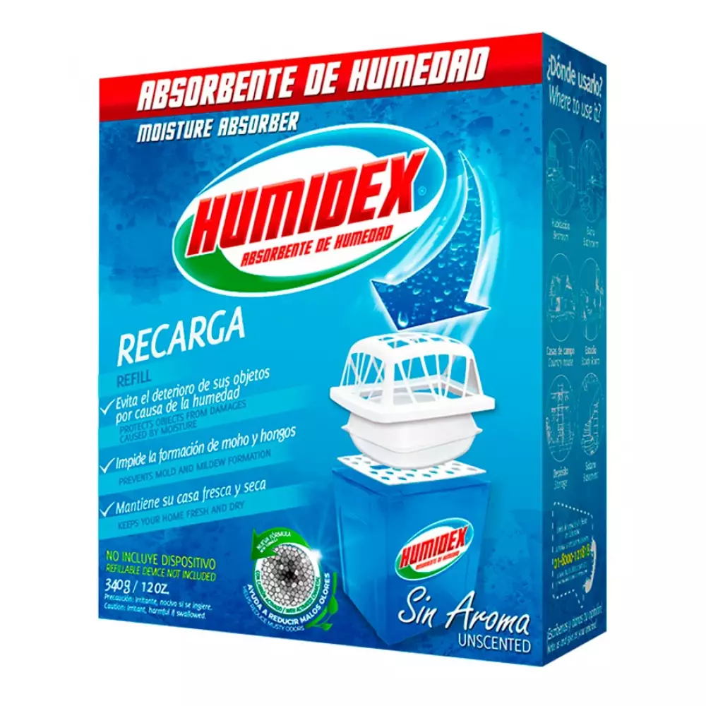 Absorbente de Humedad Humidex 340Grs Repuesto