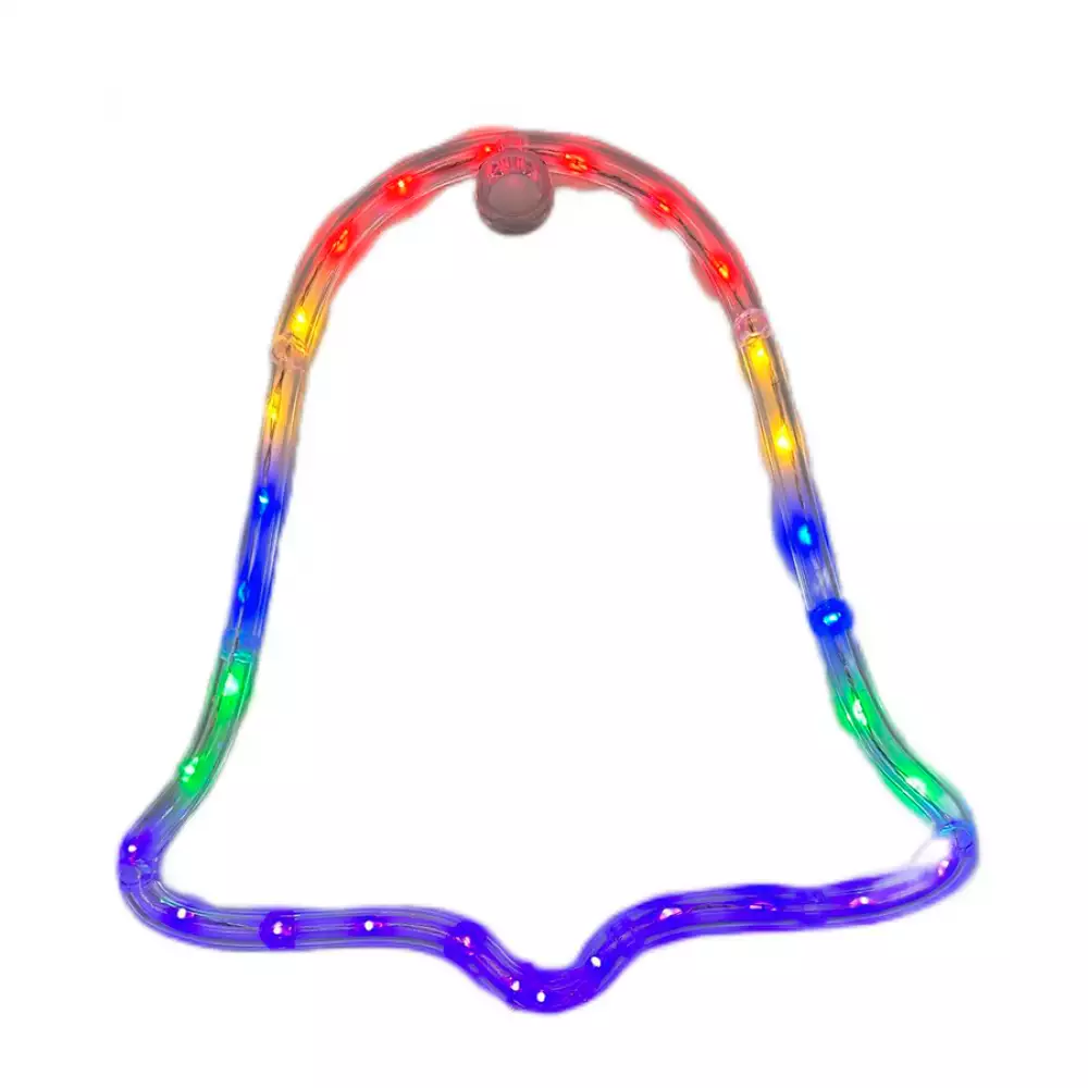 Adorno de exterior campana Expressions con luz  25X24Cm Arco Iris