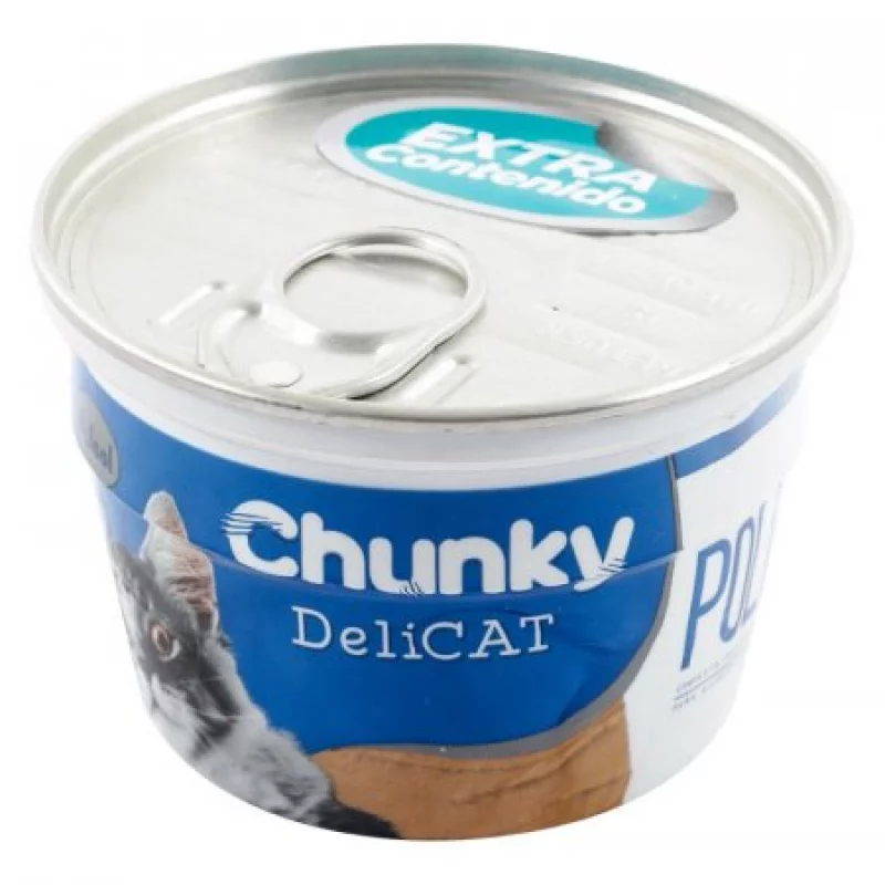 Alimento Húmedo Para Gato Deli Cat Pote Pollo Chunky 156gr
