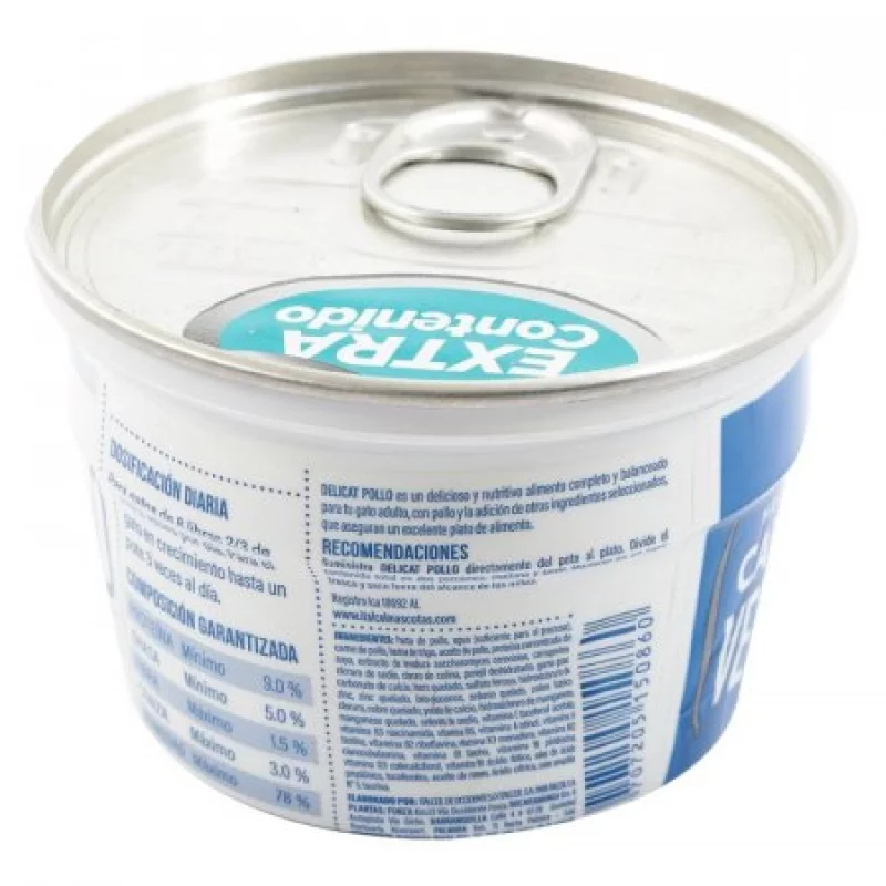 Alimento Húmedo Para Gato Deli Cat Pote Pollo Chunky 156gr