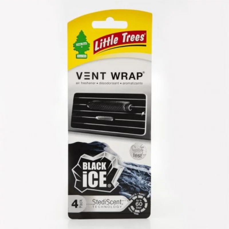 Ambientador Auto Clip Little Trees Black Ice X4