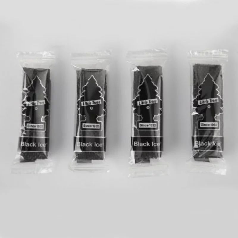 Ambientador Auto Clip Little Trees Black Ice X4
