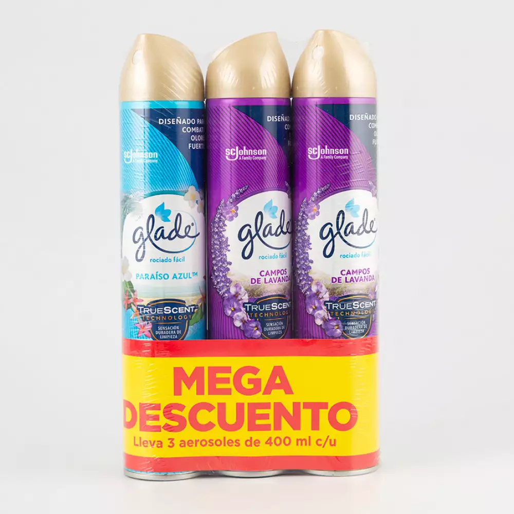 Ambientador Glade Aerosol 1200 Ml 3 Ud Surtido 312666