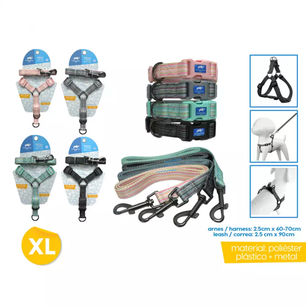 Arnés + Correa Animal Planet Surtido Xl 1X24-28 - 1X3Ft Ap-D715-56