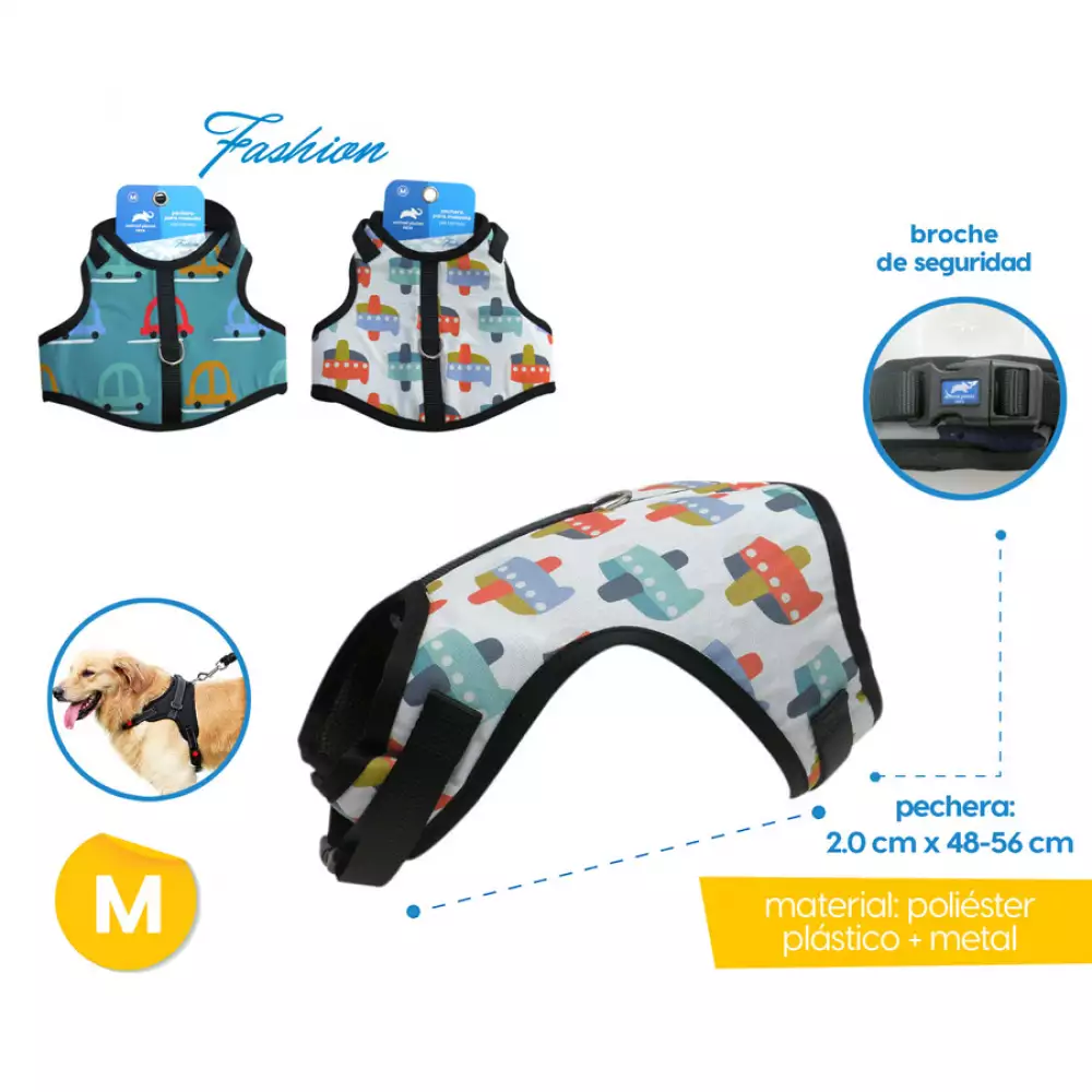 Arnes p/mascota m surtido 48-56cm (china)