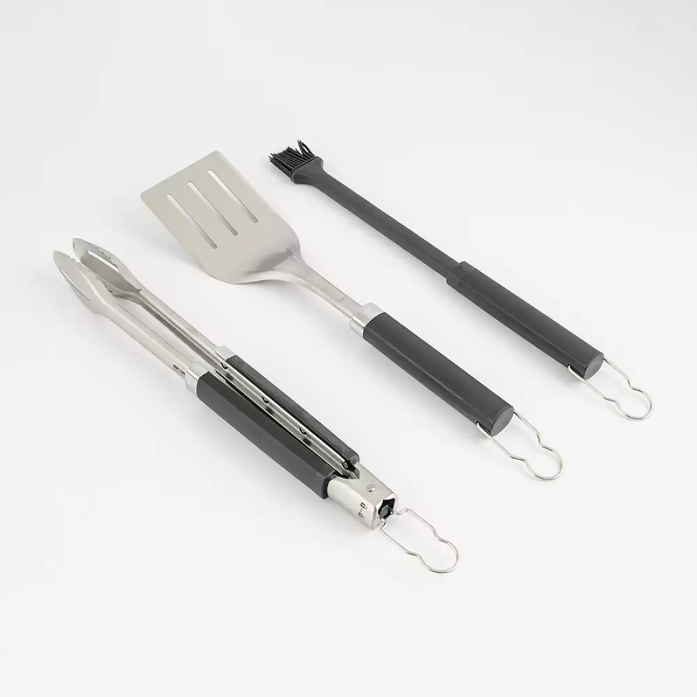 Asador A Gas 2Q Weber Termomet + Utensilios 123X117X68Cm Negro Acero