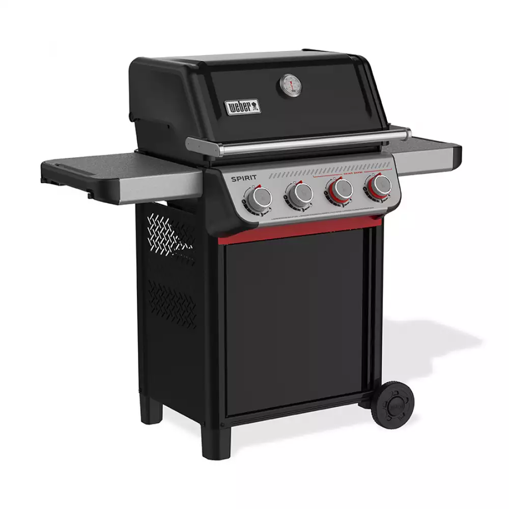 Asador A Gas Weber Spirit E425 4 Quemad 131X117X67Cm Negro Acero