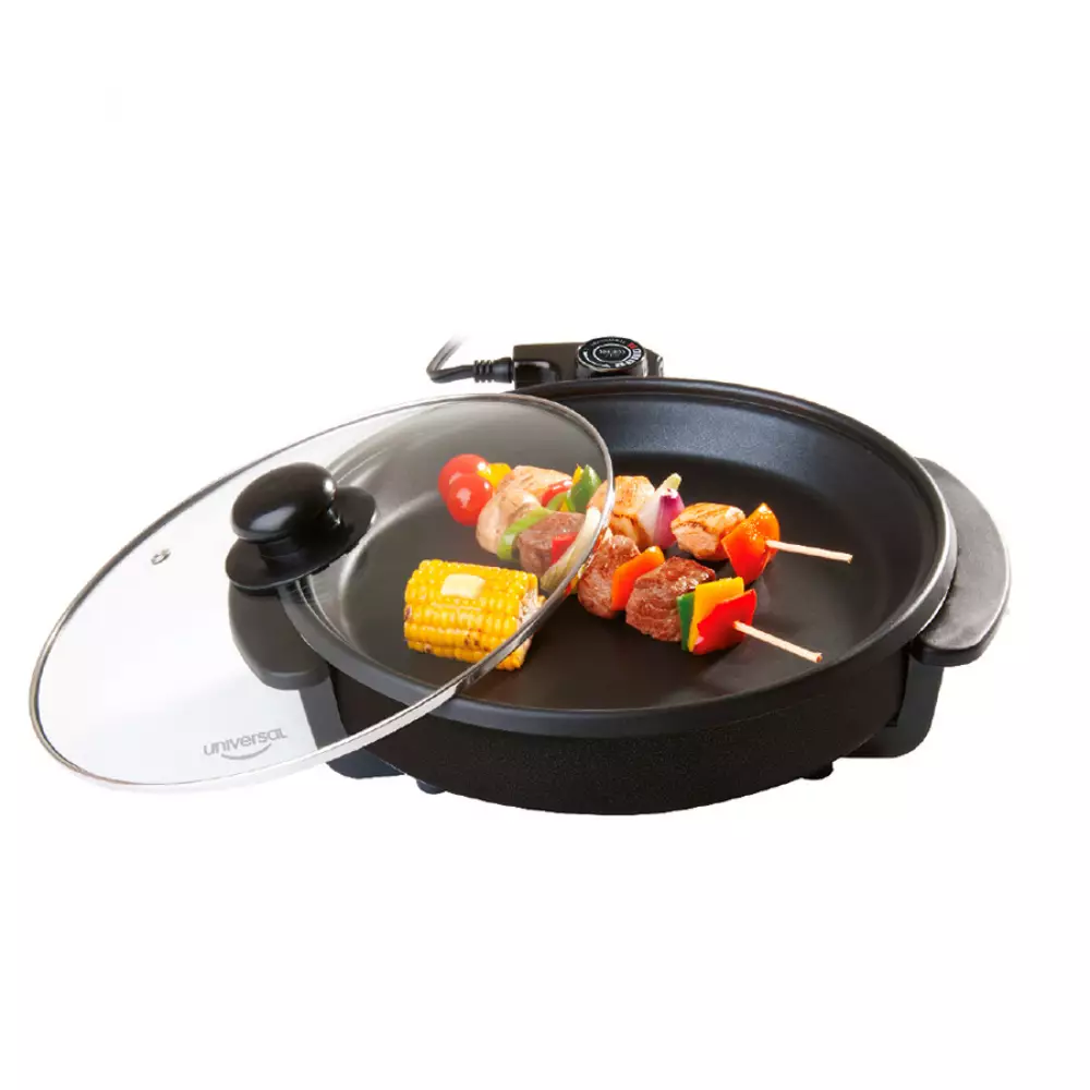 Asador Electrico Universal 30 Cm Tapa Vidrio L88610