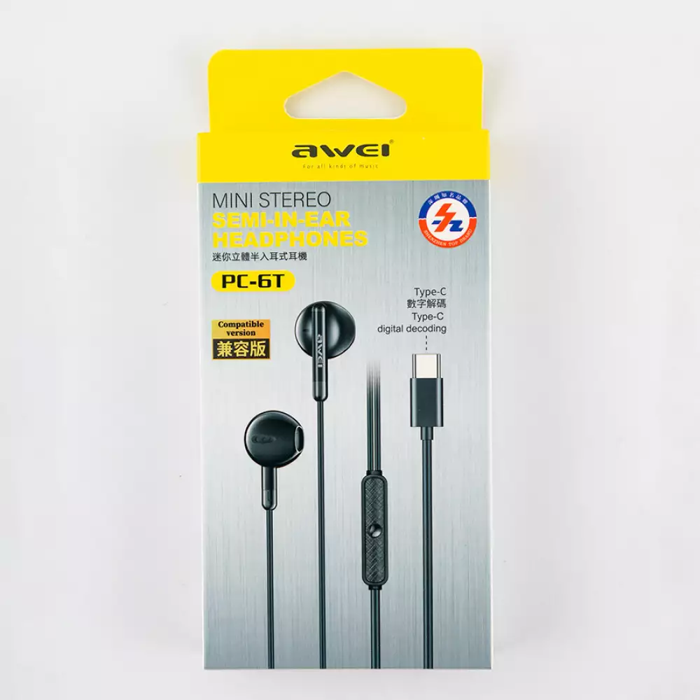 Audifonos Awei Alambricos Tipo C Pc-6T