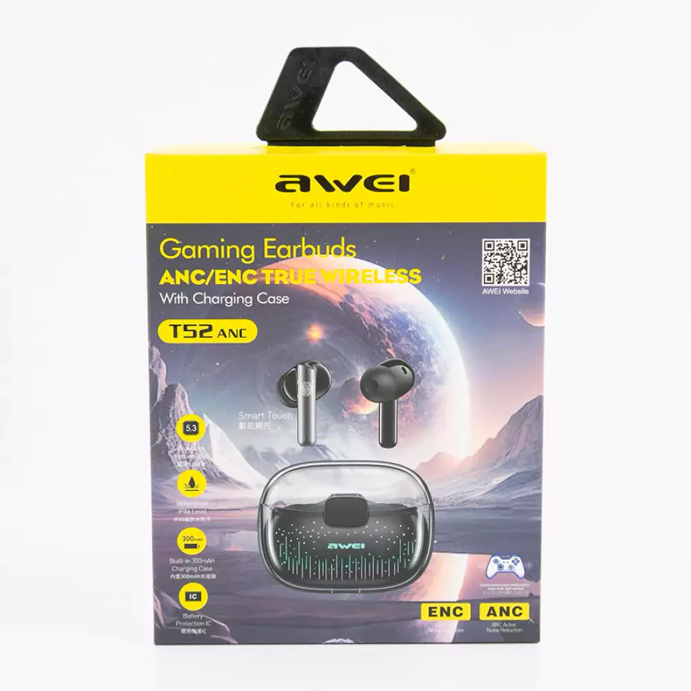 Audifonos Awei Bluetooth 5 V 300 Ma T52 Anc