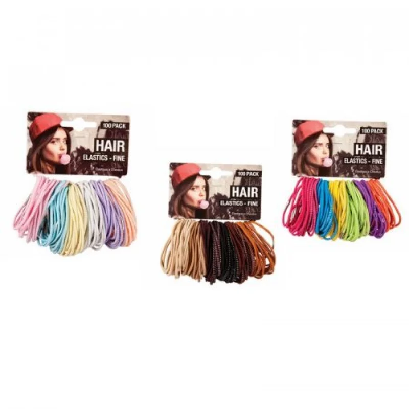 Bandas elasticas ah0085 100pz colores surtidos