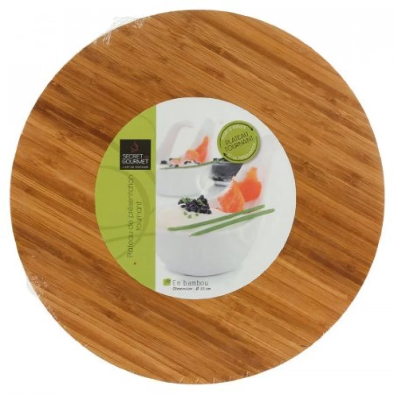 Bandeja Giratoria En Bambú Secret Gourmet 35Cm