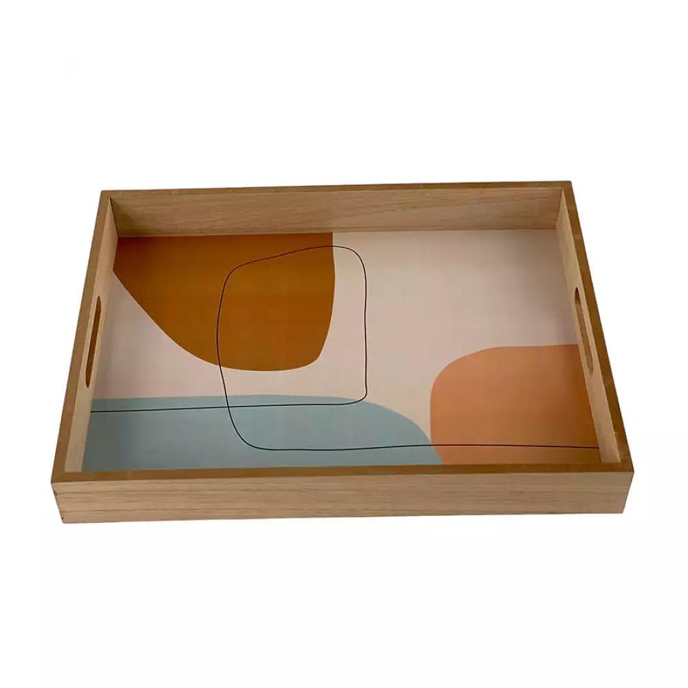 Bandeja Rec Concepts Sweet Mocca 44X4X44Cm Multicolor Mdf 532-