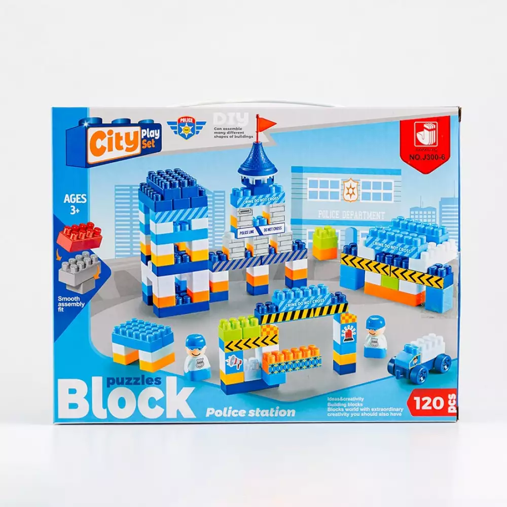 Bloques Maypa Estacion Policia 29X7Cm Azul 120 Pz Plastico