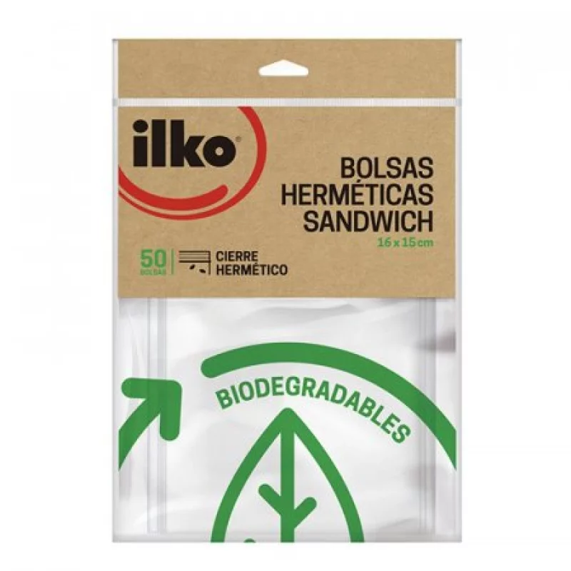 Bolsa Ilko Setx50 16X15Cm Hermética Para Sándwich