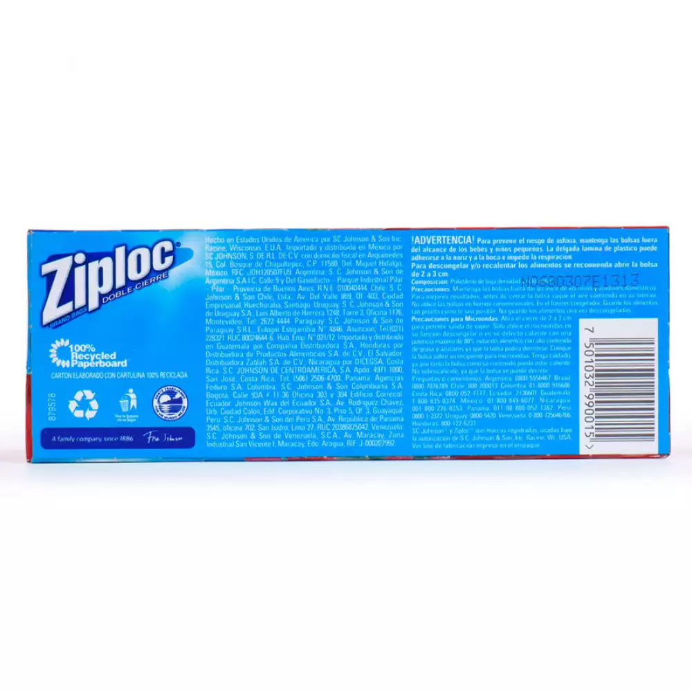 Bolsa ziploc 416230 setx25 17x19 mediana hermetica