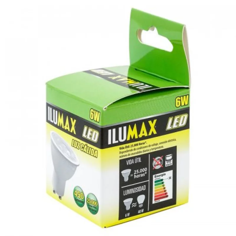 Bombillo Led Ilumax Gu10 6W Luz Cálida