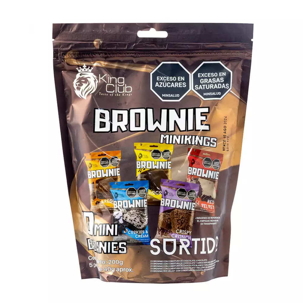 Brownie King Club Mini 200 Gr Surtido Kc-014