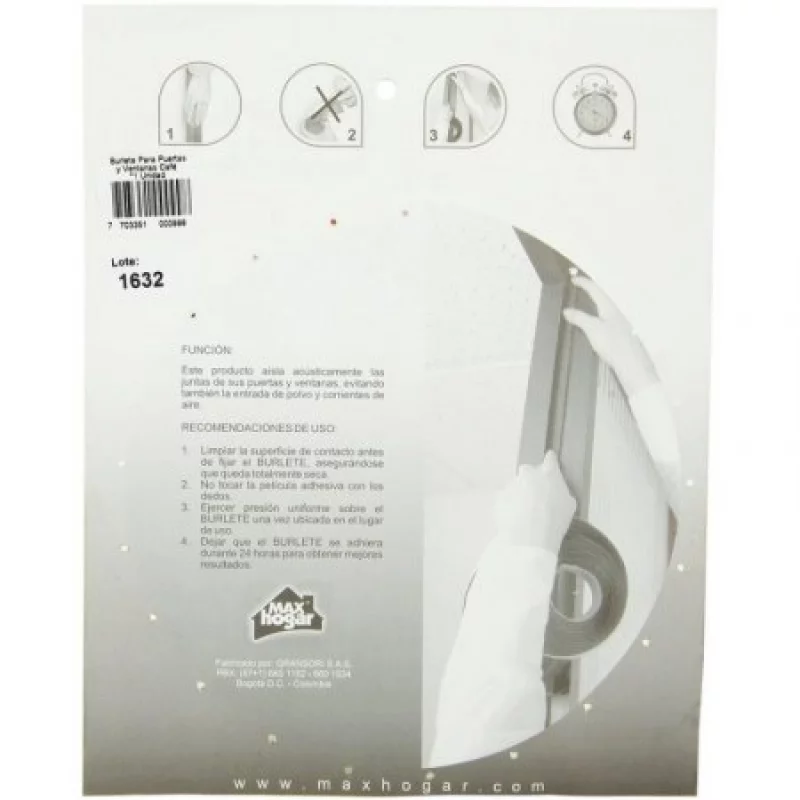 Burlete Mxh 04040029 Para Puerta Y Ventana Café Adhesivo