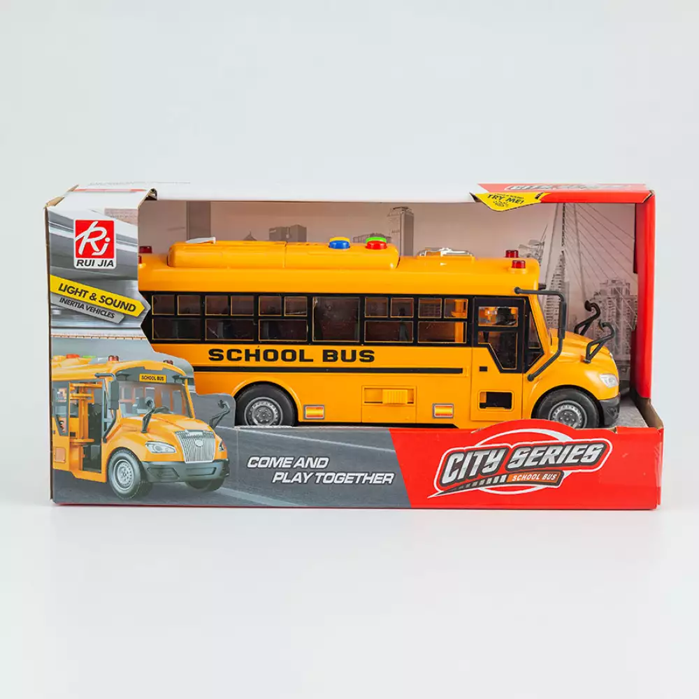 Bus Escolar Maypa Con Luz Y Sonido 31X11Cm Naranja Plastico