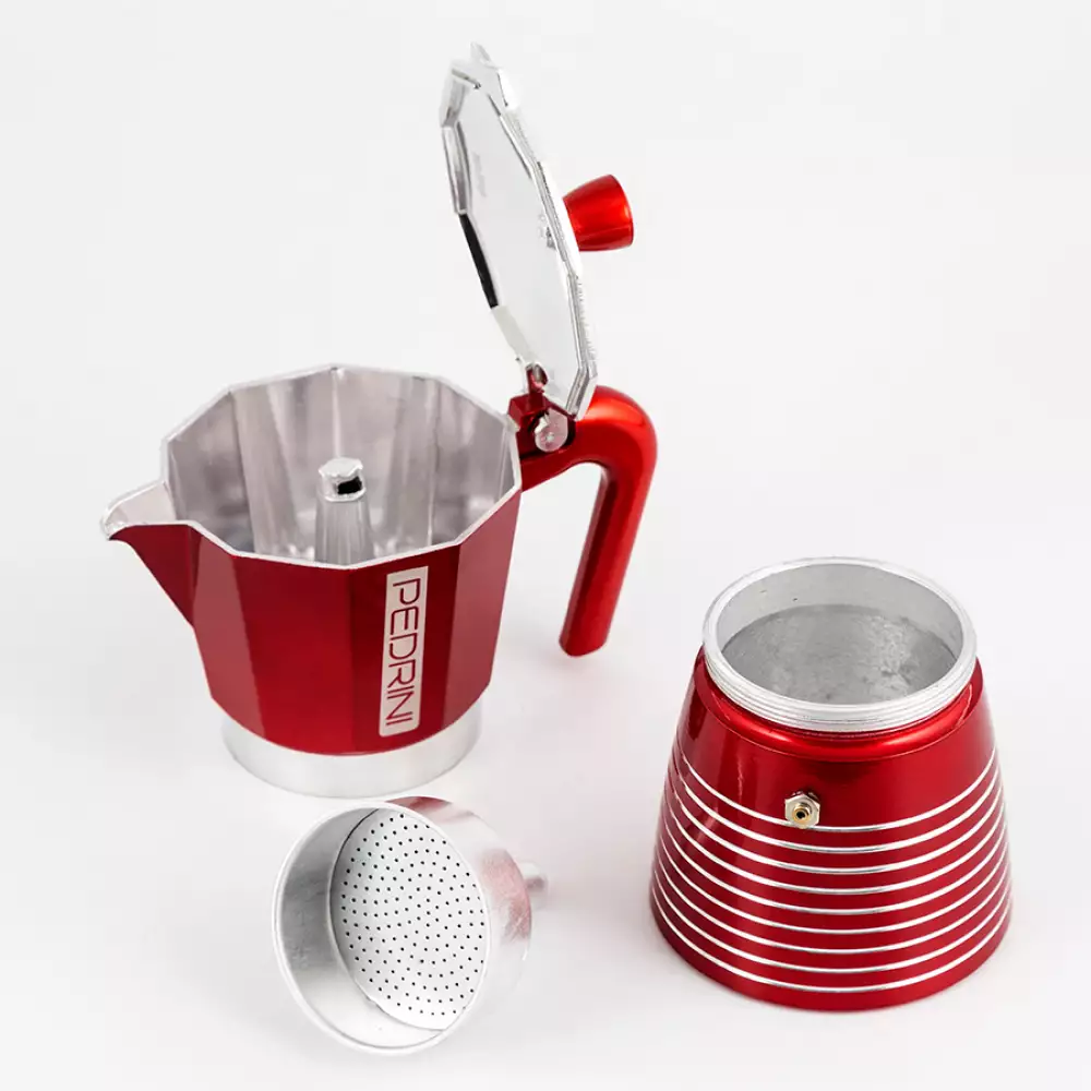 Cafetera Italiana Pedrini 6 Tz Infinity Aluminio P9016