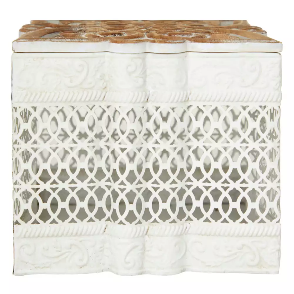 Caja Decorativa 19176 Metal Madera Grande