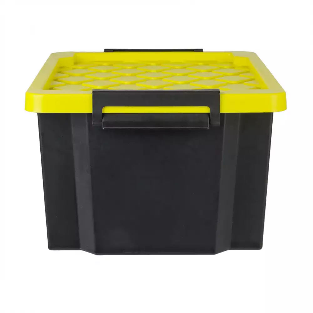 Caja Heavy Duty 44X34X23Cm Negro 25 Lt Plastico Tg598
