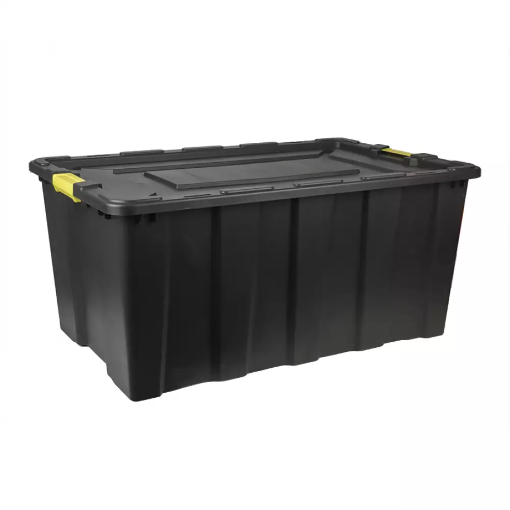 Caja Heavy Duty 92X58X42Cm Negro 150 Lt Plastico Tg59