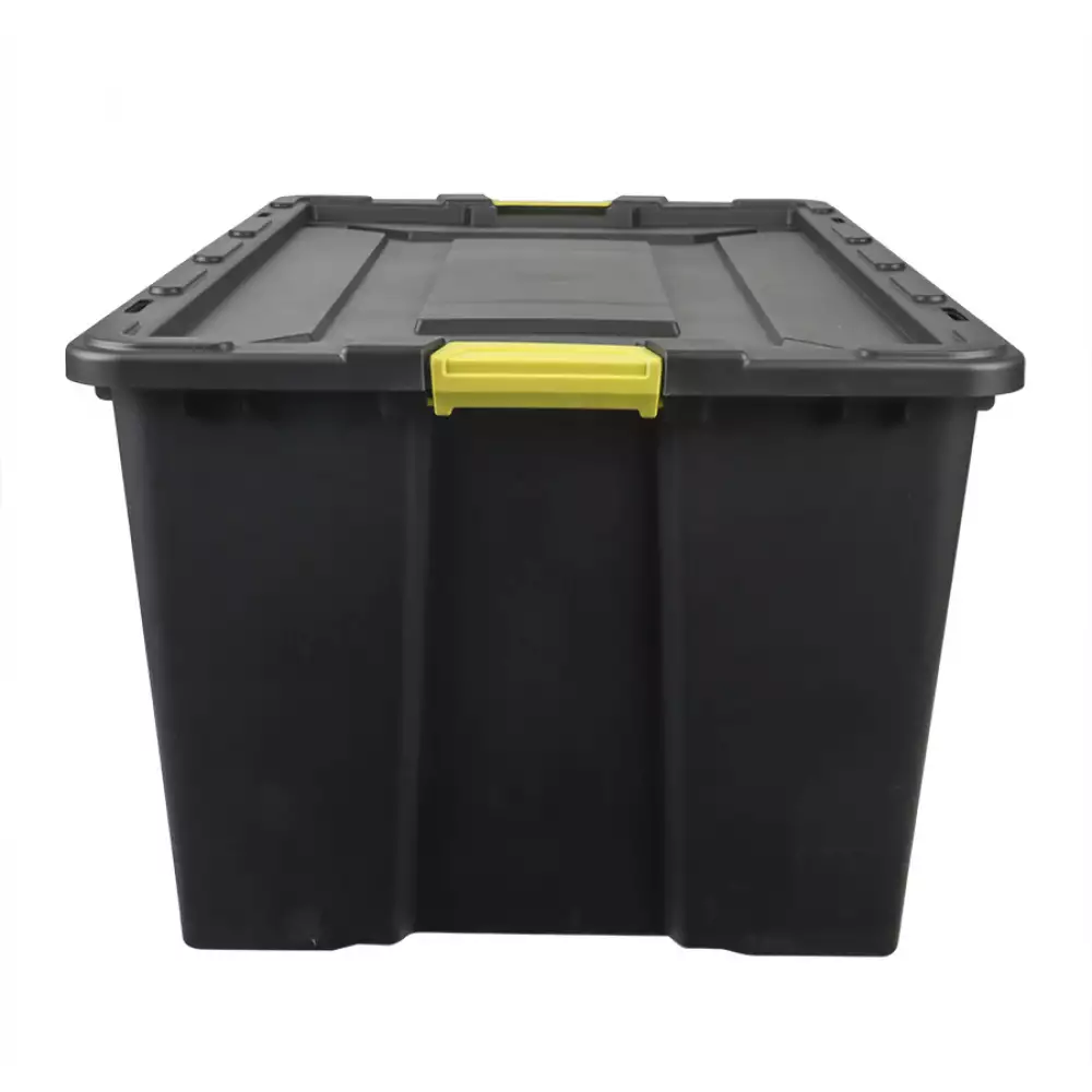 Caja Heavy Duty 92X58X42Cm Negro 150 Lt Plastico Tg59