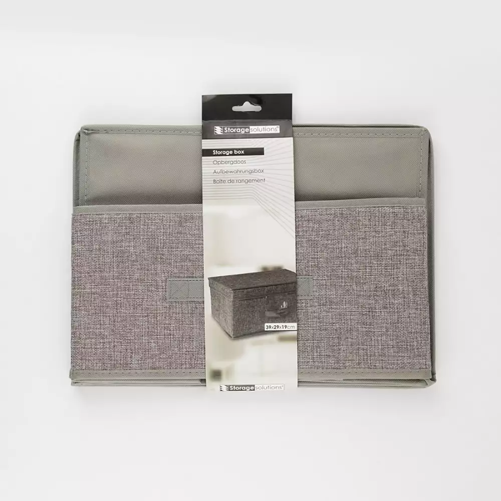 Caja Plegable Ultra Clean 34X3X40Cm Gris Tela 101001740