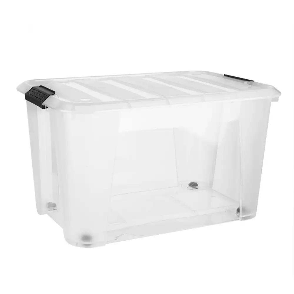 Caja Tengone Ruedas 56X39X33Cm Translucido 52 Lt Plastico Tg5