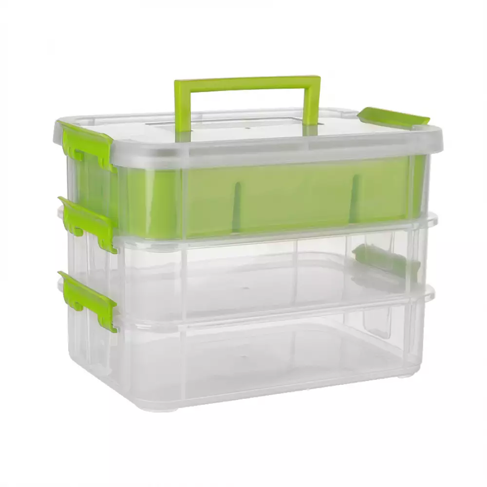 Caja Tengone Set 3 27X18X19Cm Translucido 6 Lt Plastico Tg517
