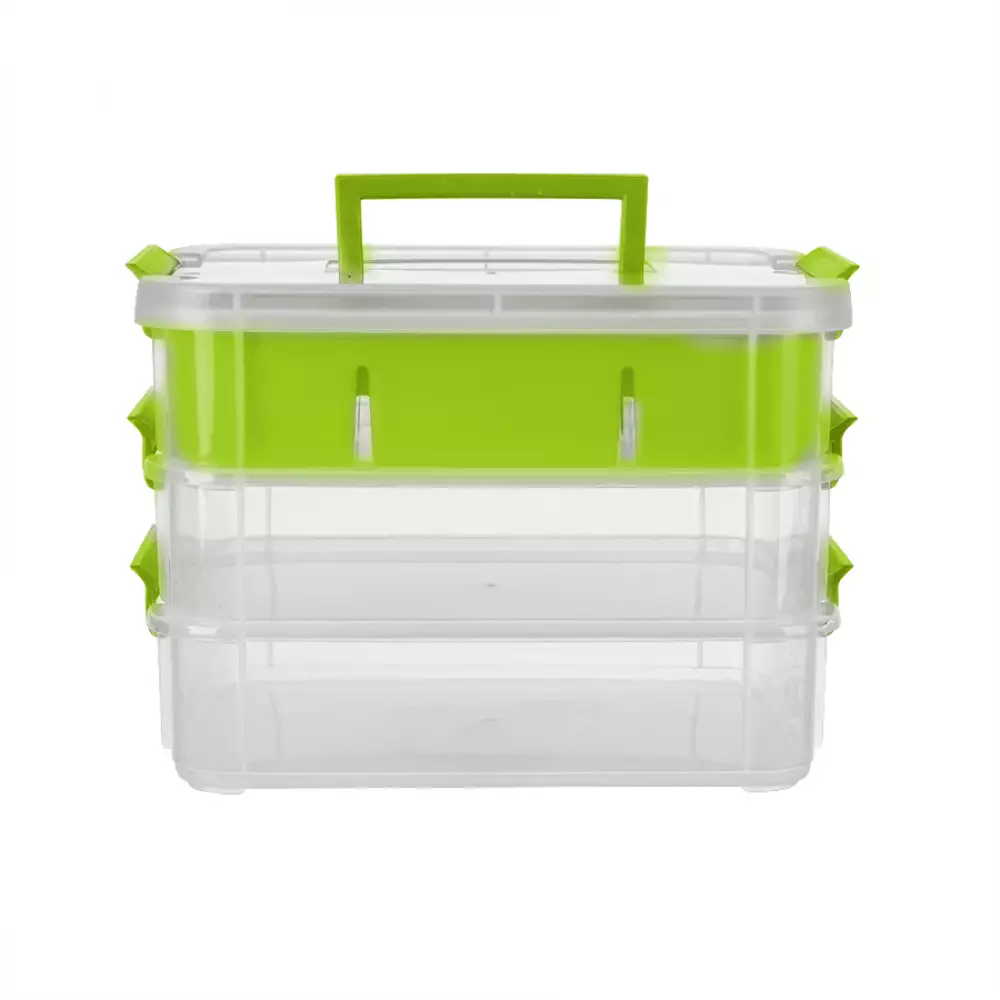 Caja Tengone Set 3 27X18X19Cm Translucido 6 Lt Plastico Tg517