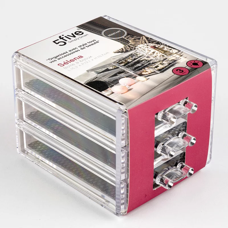 Cajonero Cosmeticos 5 Five 155914 Cuadrado Mini 3 Cajones