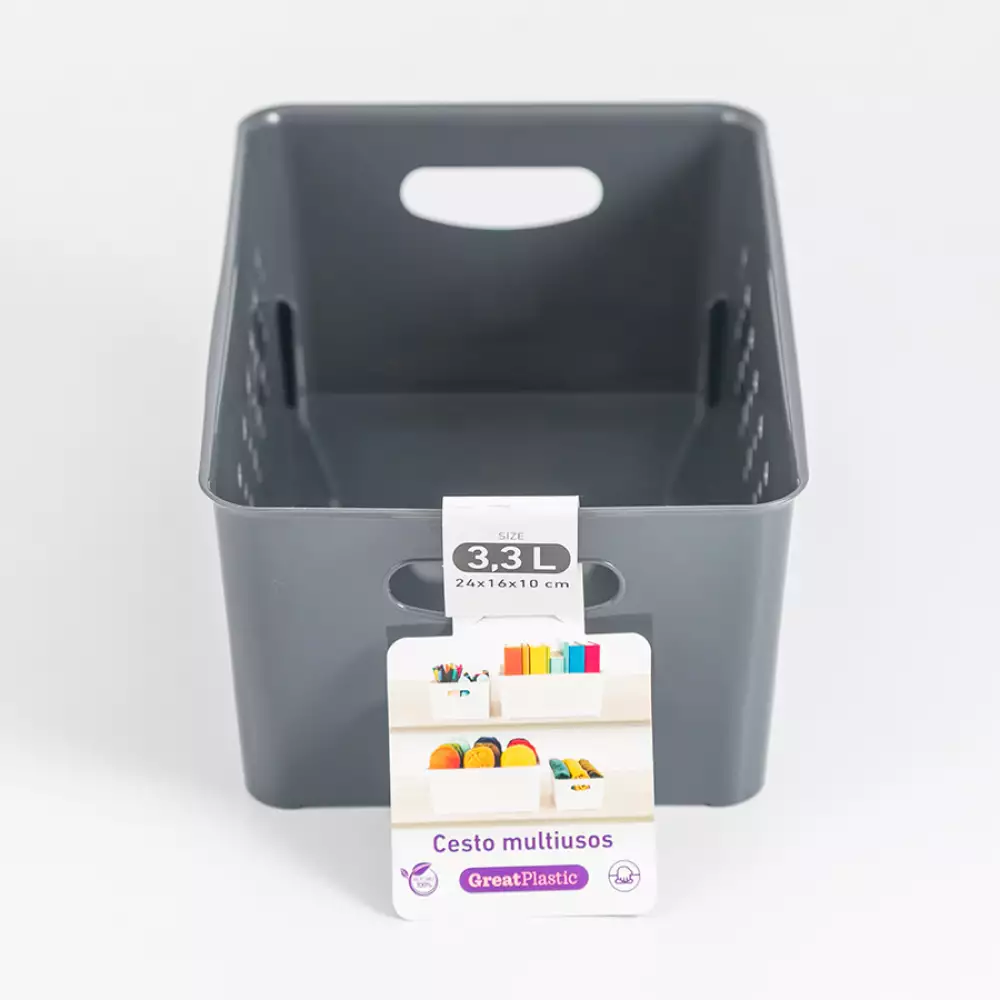 Canastas Great Plastic 23X38X54Cm 2 Ud