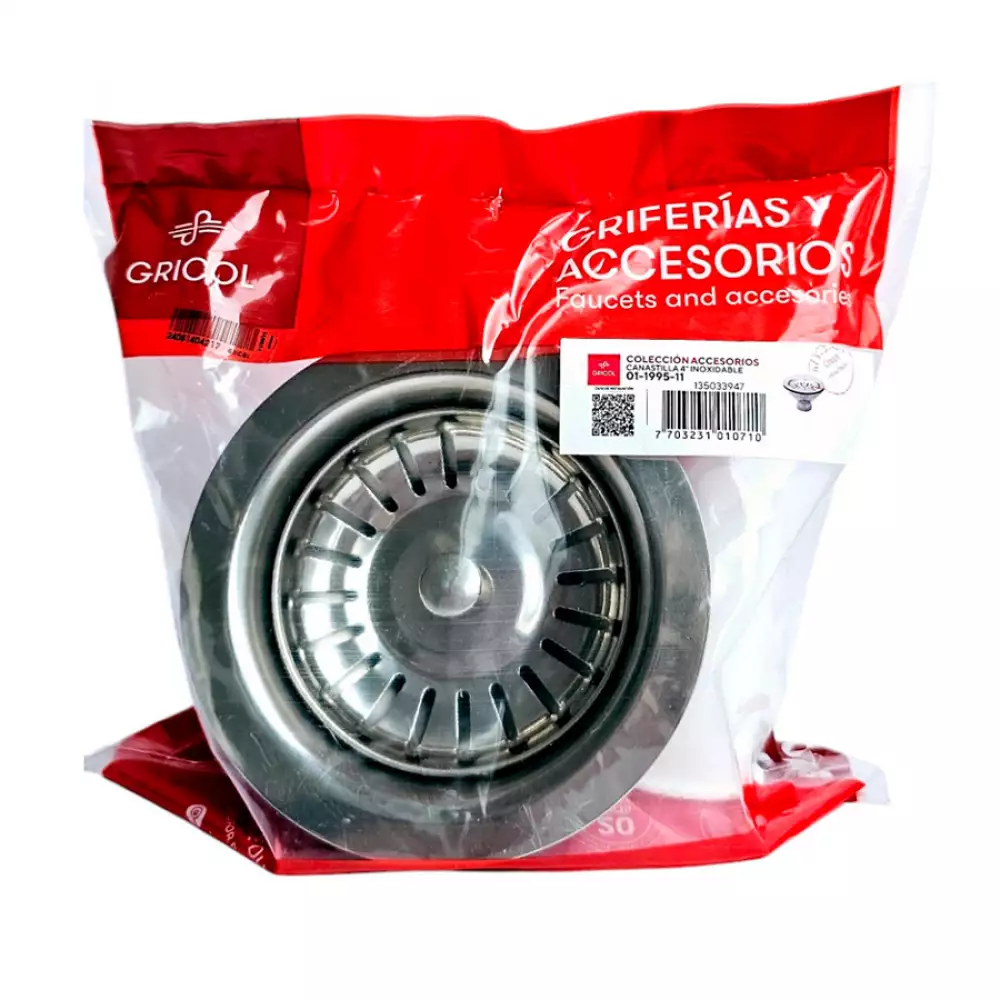 Canastilla Gricol Inoxidable 4 In 01-1995-11