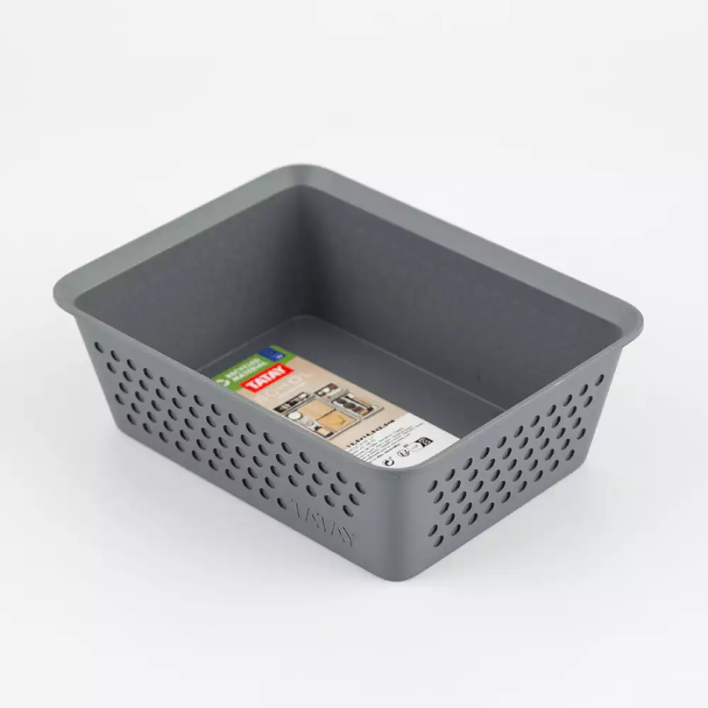 Canastilla Tatay 12X6X16Cm Gris Plastico 7013614