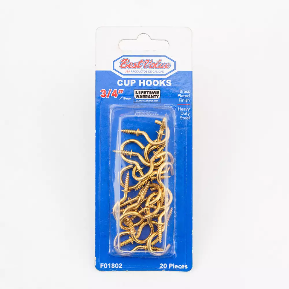 Cancamo Abierto 3/4 Pulgadas 20 Piezas Dorado